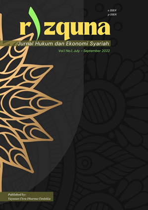 rizquna : Jurnal Hukum dan Ekonomi Syariah
